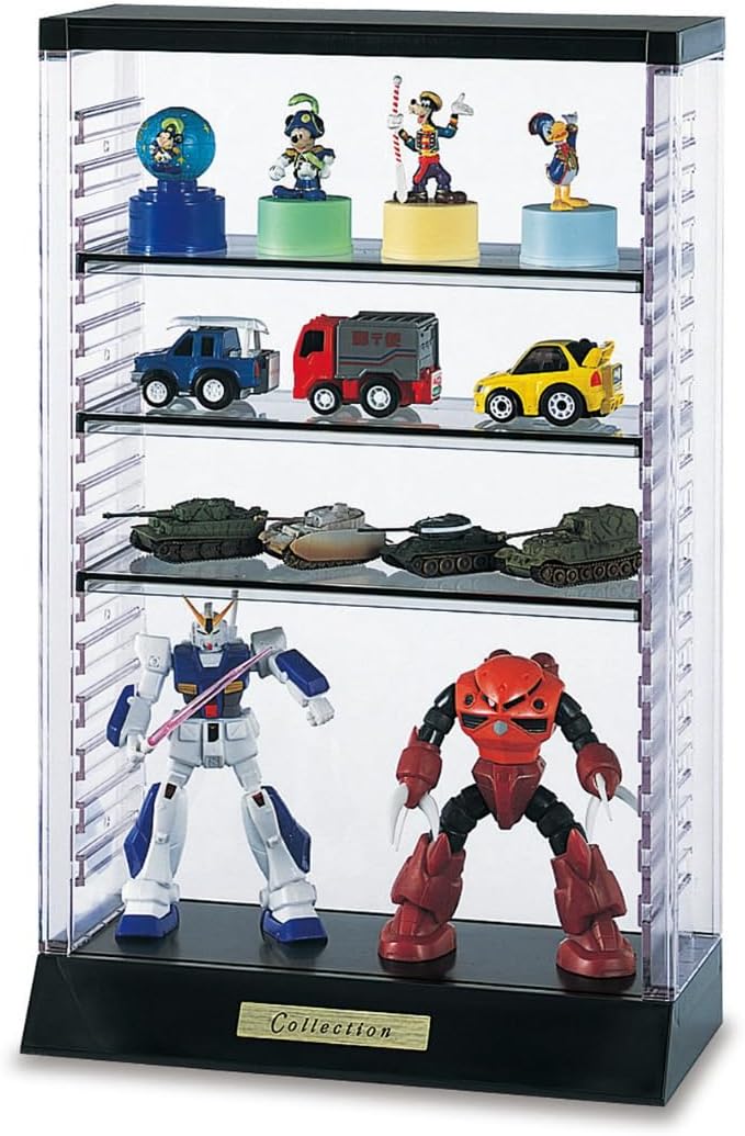 Isetou Acsta I-238 Figure Case Collection Case A403 Clear Black Width 8.7 x Depth 4.0 x Height 13.6 inches (22.1 x 10.1 x 34.6 cm) Adjustable Height Medium Size Figure Storage Figures Display Acrylic