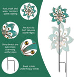 VEWOGARDEN Garden Decor Wind Spinners, Small Waterproof Metal Pinwheels Wind Spinner for Yard and Garden 37 * 10inches (Single Blade)