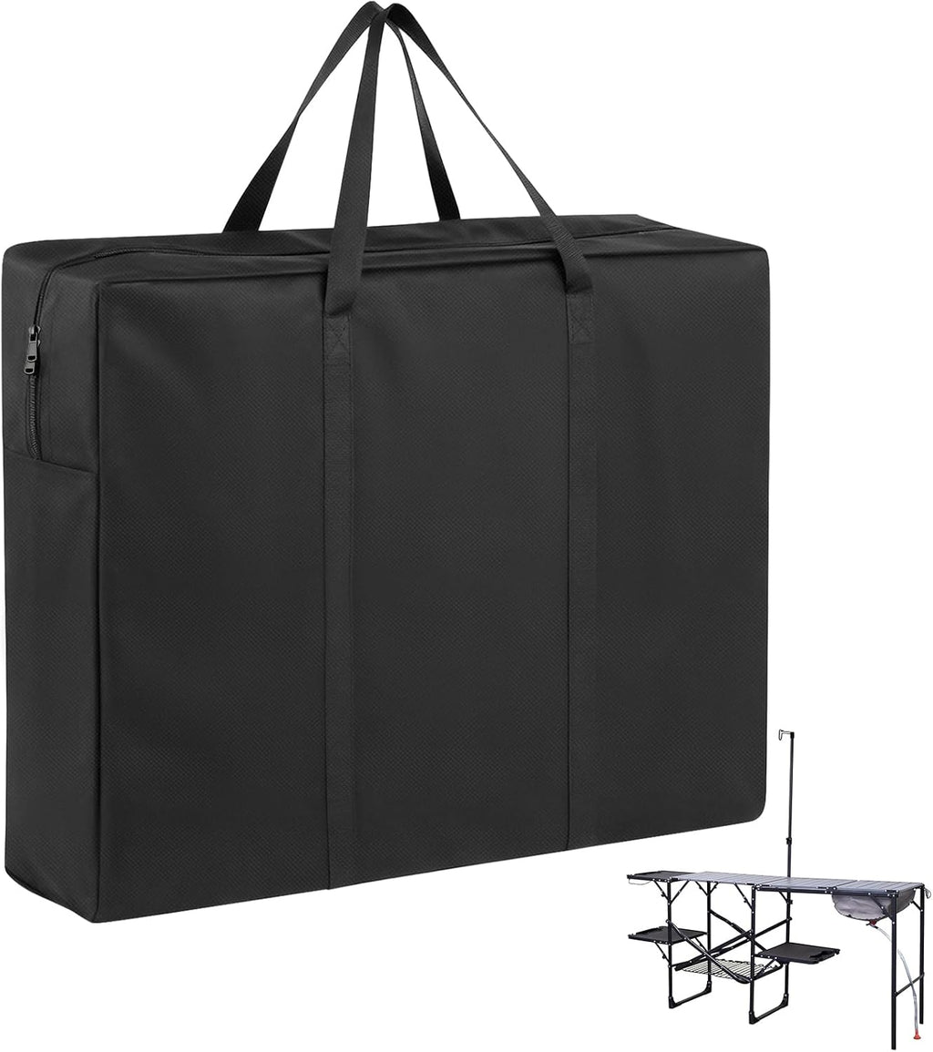 Folding Camping Kitchen Table Storage Bag for GCI Outdoor - 600D Waterproof Cook Station Carry Bag for Folding Picnic/Camp Tables with Durable Zipper, Foldable Table Carry Cover, 35 L x 6" W x 22" H