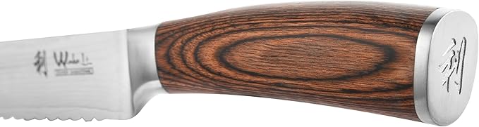Wakoli Bread Knife, 7.9-inch Blade Damascus Chef Knife made from 67 Layers of Damascus Steel with VG10 Core, Sharp Kitchen Knives with Pakkawood Handle, Chefs Knife for Breads in Gift Box (EDIB)