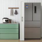 KEIKI 7 Tier Pull-Out Kitchen Pantry Storage Cabinet, Multi-Tier Single-Sided Open Shelf, Spice Rack Next to Fridge, Wood Hutch Food Pantries Cupboard for, Dining Room, Narrow Spaces