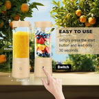 Portable Blender 500ml Personal with 6 Sharp Blades Rechargeable 5000mAh 18000-22000rpm Power for Shakes & Smoothies, BPA Free, for Kitchen, Office, Gym, Hiking(purple)