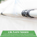 Farm Plastic Supply - Clear Greenhouse Plastic Sheeting - 6 mil - (60' x 30') - 4 Year UV Resistant Polyethylene Greenhouse Film, Hoop House Green House Cover for Gardening, Farming, Agriculture