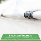Farm Plastic Supply - Clear Greenhouse Plastic Sheeting - 6 mil - (15' x 40') - 4 Year UV Resistant Polyethylene Greenhouse Film, Hoop House Green House Cover for Gardening, Farming, Agriculture