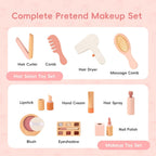 OOOK Toddler Vanity for 3 Year Old with 10pcs Pretend Makeup Accessories | FSC Safety, Kids Vanity and Makeup Table for Kids with Drawer, Pink Strawberry-Themed, Ideal Gift Choice for Girls Aged 3+