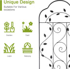 hogardeck Metal 84 * 19 Garden Trellis 2-Packs for Climbing Plants Flowers Vegetables Planting Arched Outdoor Decoration for Courtyards Lawns Gardens