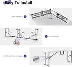 Folding Bench 6ft,Portable Plastic Bench Seat with Handle,White,2 Pack | Heavy Duty HDPE,Powder-Coated Steel Legs,Strong Weight Support,Indoor Outdoor for Parties,Gatherings,Dining,Camping,Events