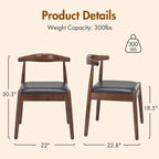 Soohow Dining Chairs Set of 2, Mid Century Modern Kitchen & Dining Room Chairs for Dining Room,Dining Chairs with Solid Wood Legs