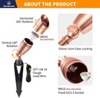 Spot Light Brass - Outdoor Landscape Spotlights LED, 12V Low Voltage Landscaping Uplights Bright, Hard-Wired All Weather Copper for Backyard Lawn with No Bulbs (8 Pack)