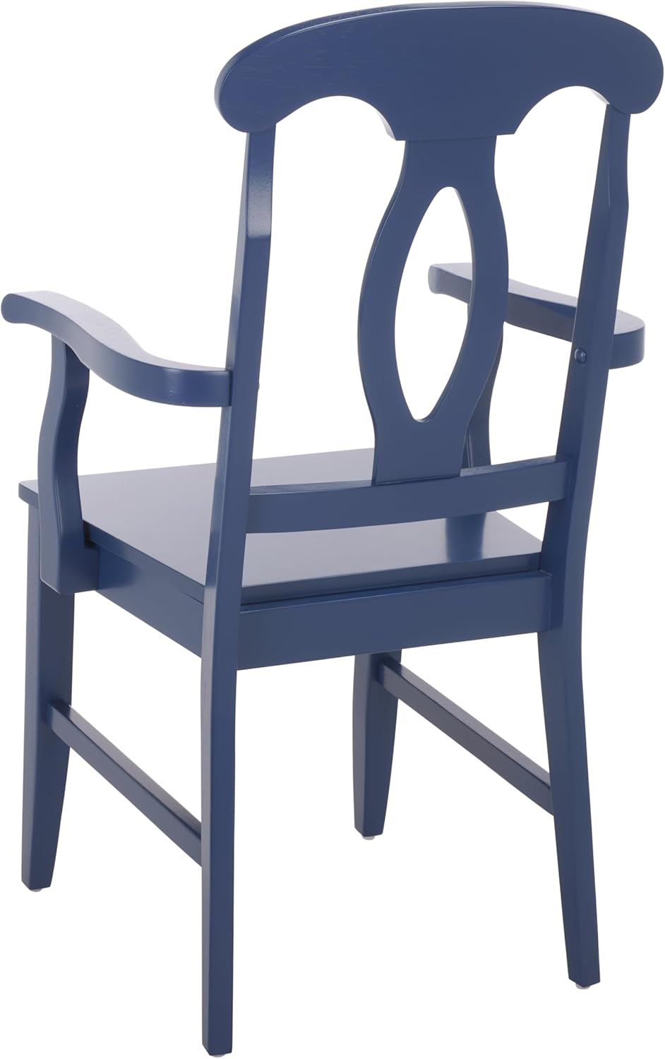 SAFAVIEH Home Collection – Hannelore Solid Wood Dining Arm Chair, Dark Blue Finish, Classic Transitional Seating Design (DCH6907D)