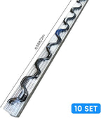 20 Set Greenhouse Lock Channel and Spring Wire,1MM Thick Aluminum Alloy Lock Channel and PVC Coated Spring Wires for Fixing Greenhouse Plastic Cover and Shade Cloth,6.6 FT,20 Set, LC20