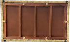 eHemco Water Hyacinth Wicker Storage Trunk, Natural, 30x17.5x17.5 Inches | Safety Hinge, Metal Frame, Decorative Blanket Chest & Storage Box, Farmhouse Woven Storage, For Living Room & Entryway