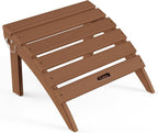 Ciokea Plastic Folding Footstool for Deck Backyard Patio Outdoor Poolside Porch Lawn Indoor, Porch, Teak