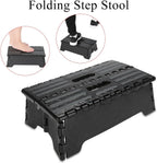 Folding Step Stool, The Lightweight Step Stool, Portable Folding Step Stool Black Step Ladder for Adults Seniors at Home, Kitchen, Bathroom, Bedroom, Closet