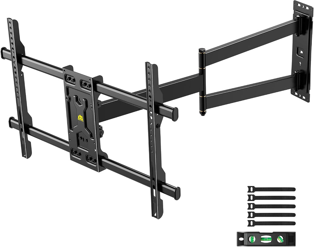 FORGING MOUNT Corner TV Wall Mount Long Arm TV Mount for 32-75 inch TVs | Single Stud Full Motion Articulating TV Bracket with 33” Extension, Swivel Tilt, Max VESA 600x400mm, Holds up to 100 lbs