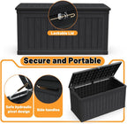 230 Gallon Large Outdoor Storage Deck Box XXL Patio Furniture Storage, 440 lbs Load Capacity as Bench/Table, Waterproof Resin Double-Wall for Backyard Garden & Pool