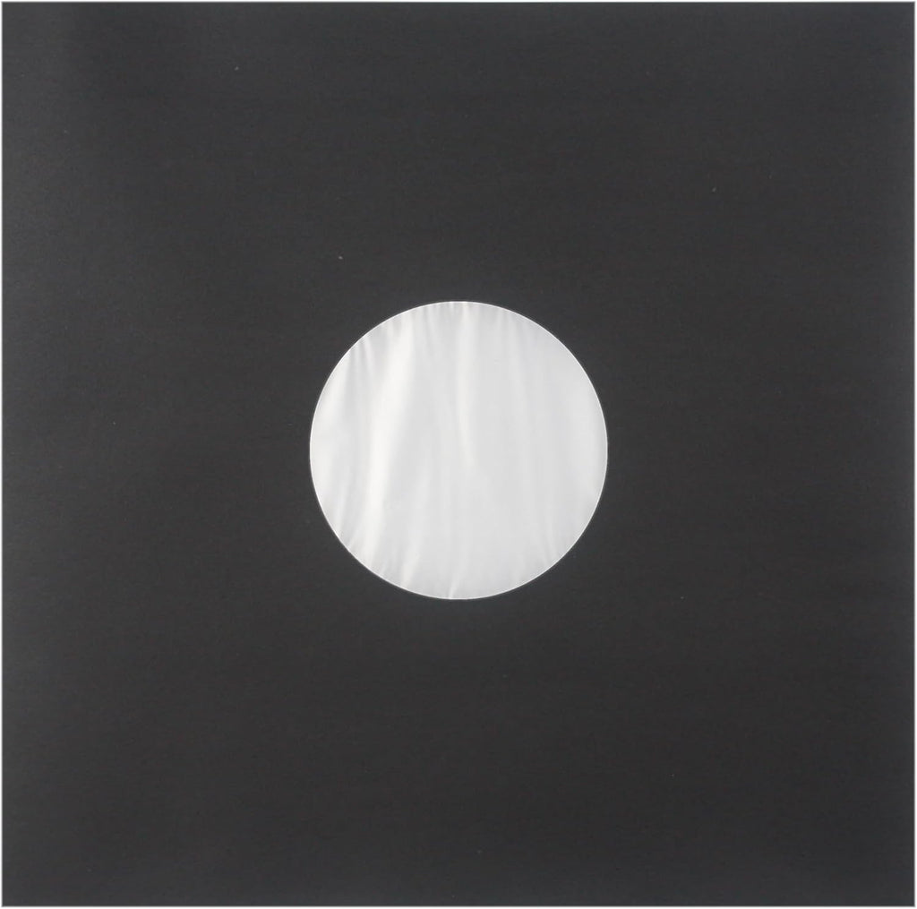 12" Premium Black Polylined Record Inner Sleeves - Archival Quality, Heavyweight Paper & Plastic #12IABK (250)