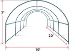Strong Camel Greenhouse Replacement Frame for Outdoor Larger Hot Garden House , Support Arch Frame Climbing Plants/Flowers/Vegetables (20' X 10' X 7', Frame)