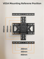 USX MOUNT Ultra Slim TV Wall Mount 37-75 Inch TVs Mount with Swivel and Tilt, Low Profile Full Motion Bracket with Articulating Dual Arms, Up to VESA 400X400 mm Max 16" Wood Studs, Holds 99lbs