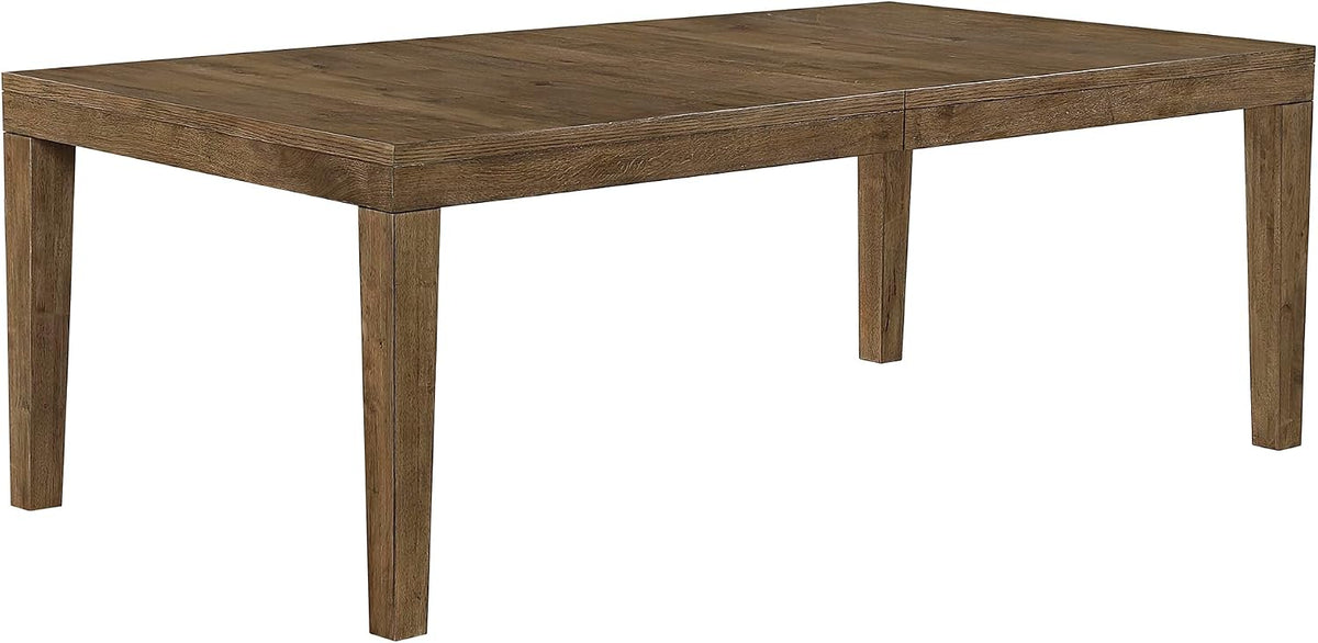 Lexicon 84-102 Inch Extendable Dining Table for 4-8 People, Large Rectangle Wooden Kitchen Table with Self-Storing Extension Leaf Space Saving, for Dining Room, Living Room, Home Office, Brown