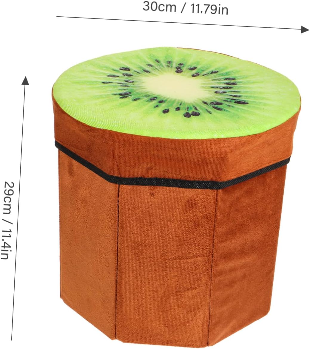 COLLBATH Fruit Stool Box Storage Folding Seat for Living Room Bedroom Boys and Girls' Room Fruit Stool