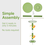 Acrylic Side Table, End Table Round Top with Solid Post for Living Room, Bedroom, Balcony, Easy Assembly (Pedestal, Green)
