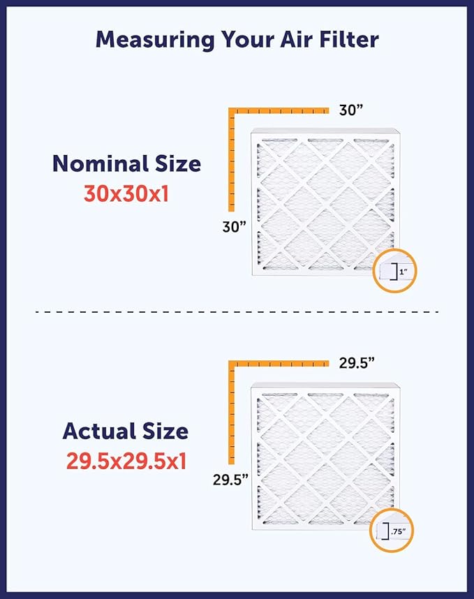 Filter King 21x21x2 Air Filter | 4-PACK | MERV 8 HVAC Pleated A/C Furnace Filters | MADE IN USA | Actual Size: 21 x 21 x 1.75"
