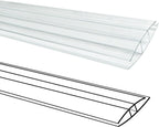 10 PCS Polycarbonate Greenhouse H-Clip Connectors 4ft Length, Fits 0.24’’ & 0.32’’ Twin-Wall Polycarbonate Panels Duty Dust, Rain & Moisture Protection Durable (H-Clip 4' × 2.16’’ × 0.32’’)