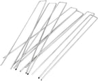 50 PCS 12 Inch 8 Gauge Garden Landscape Staples, Galvanized U-Shaped Landscape Pins, Garden Securing Stakes for Anchoring Landscape Fabric Irrigation Tubing Dog Fencing Weed Barrier Fabric