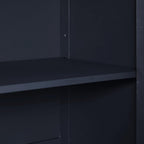 Crosley Furniture Seaside Coastal Pantry Storage Cabinet with Shelves, Kitchen, Dining, or Laundry Room, Distressed Navy