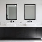 Ruomeng Rectangular Wall Mirror 24"x36" for Bathroom, Bedroom, Entryway, Living Room, Black