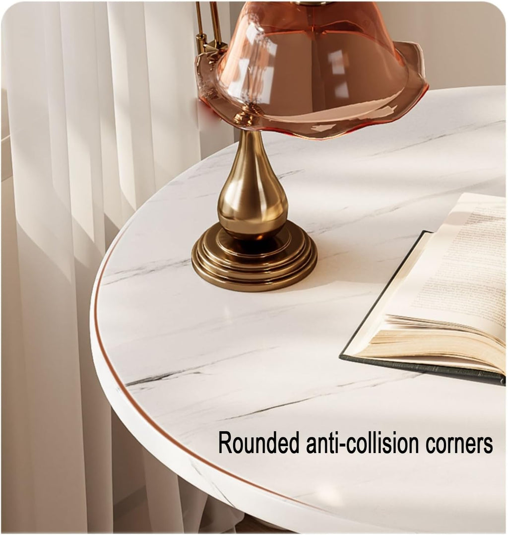 Sofa Side Table, Small Table, Side Cabinet, Small Coffee Table, Bedside Bedside Table, Small Round Table, Storage Rack, Rounded Corner Table (Color : Black), 32454