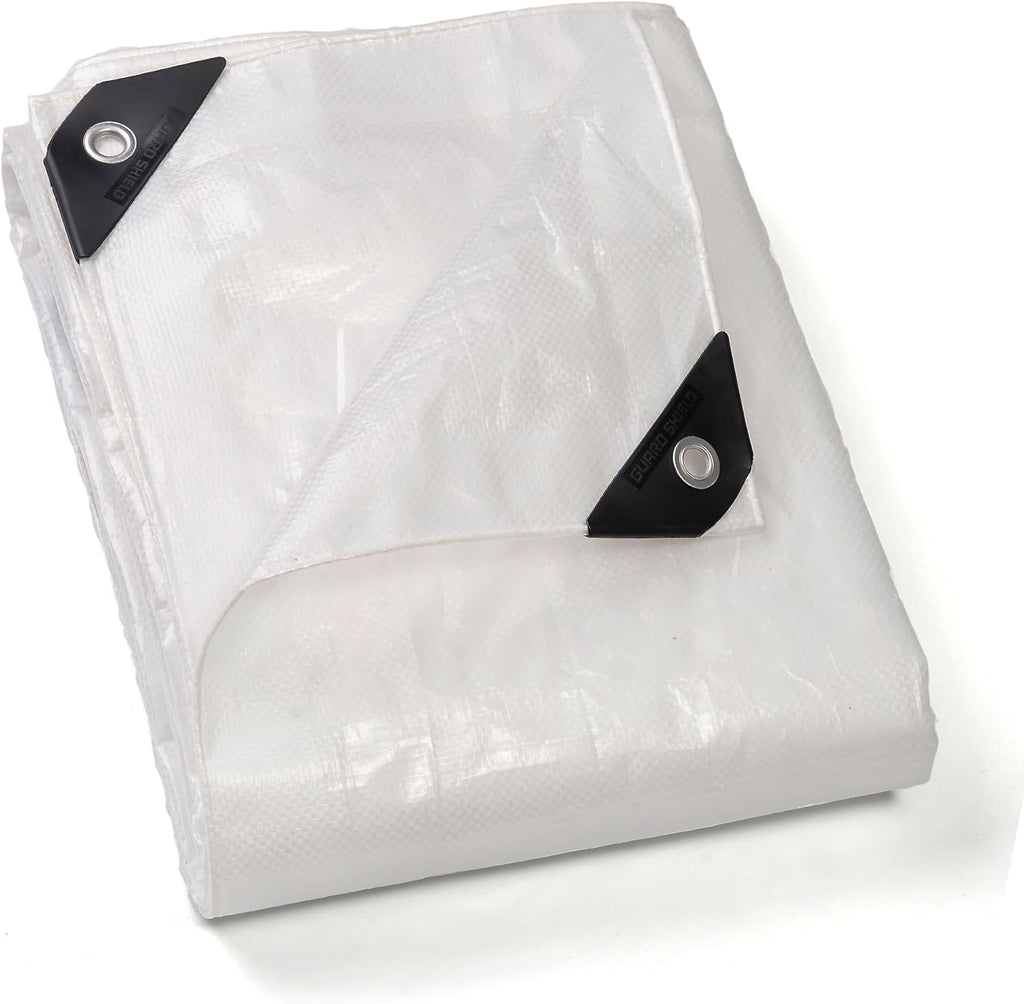 GUARD SHIELD Clear Tarp Heavy Duty 20x40 Feet Waterproof for Outdoor Garden Poly Cover UV Resistant Transparent Tarpaulin10mil