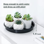 Plant Saucer 15 Pack Plant Trays for Pots 12 Inch Plastic Plant Saucers for Outdoors and Indoors Black Drip Trays for Potted Plants Flower Pot Plates to Catch Water Plant Drainage Dishes No Holes