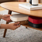 Home Furniture Modern Design Accordion Portable Folding Paper Stool Kraft Paper Relaxing Multifunction Round Foot Stool Side table-Fashion Paper Design Ideal for School Living Dining Room (Brown)