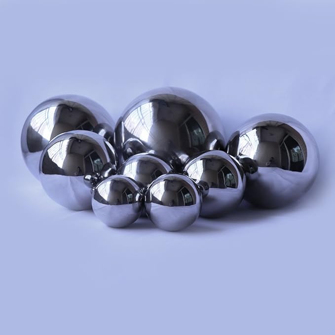 Durable Stainless Steel Gazing Ball, Hollow Ball Mirror Globe Polished Shiny Sphere for Home Garden (13.8 Inch)