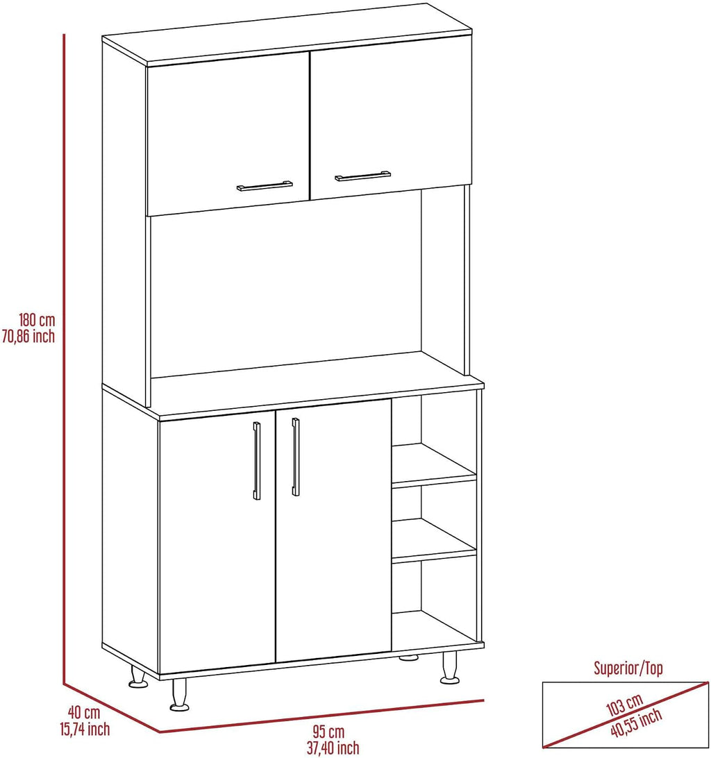 Pantry Cabinet Delaware, Kitchen, White