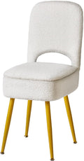 IBUYKE Small Storage Vanity Stool with Folding Backrest, 12.99" x 13.78" x 31.5" Square Teddy Velvet Ottoman, Makeup Chair for Living Room, 4 Metal Legs with Anti-Slip Feet, White WBD027W