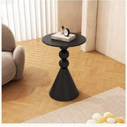 Modern Side Tables, Small Apartment Coffee Table, Iron Design Round End Tables, Suitable for Balcony Living Room, Bedroom Night Stand