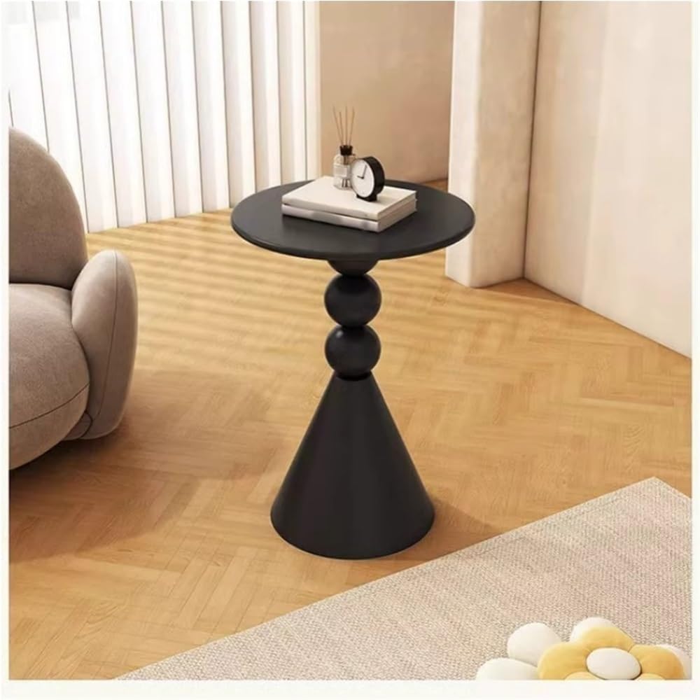 Modern Side Tables, Small Apartment Coffee Table, Iron Design Round End Tables, Suitable for Balcony Living Room, Bedroom Night Stand