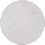 SAFAVIEH Home Collection - Sanji Marble Top Accent Table, Round Modern Side Table, White Marble & Black Base (ACC3737B)
