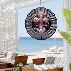Jesus Cross Wind Spinner, Metal Wind Spinners Outdoor/Indoor, Cross Hanging Garden Decor for Outside, Stainless Wind Spinners for Yard and Garden 10 inch 3D (25.76X25 CM)