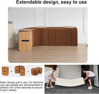 Folding Paper Stool with 3 Cushions, Folding Honeycomb Stool, Accordion Stool, Portable Kraft Paper Bench for Versatile Seating in Living Room, Dining, Office, Decorative Chair Stool(Brown)