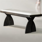 Modern Retro Wooden Long Bench at The Foot of The Bed in The Bedroom Dressing Room or Home for Changing Shoes Entryway(Medium)