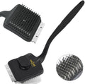 Grill Brush and Scraper [Extra Long 17-Inch Handle] Wire Grill Brush for Outdoor Grill Grill BrushGrill Cleaning Brush Grill Accessories for Most Grill Grill Accessories Gift for Men/Dad
