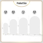 LEBENGURU Upgraded 6FT Wedding Arch Cover, White Spandex Fitted Arch Backdrop Cover, Round Top Chiara Stand Covers for Birthday Party Baby Shower Banquet Balloon Décor