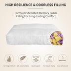 3 Pack Couch Back Cushion Replacement, 6 Inch Thick Supportive Sofa Backrest Pillow Insert with Odorless Shredded Memory Foam for Couch, Loveseats, Sectionals, 31"x18"x6"