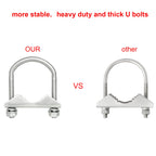 XRDS -RF Mount Clamp U-Bolt 4 PCS, Antenna Mast Clamp V Jaw Block with U Bolts for Outside Home Antenna