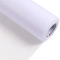 Sparkling Tulle Rolls, 15” by 30 Yards (90FT) Glitter Tulle Spool Ribbon Fabric for Wedding Birthday Bridal Shower Tutu Skirt Party Gift Wrapping (White)