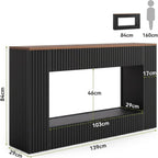 LITTLE TREE Black Console Table for Entryway, 55 Inch Long Narrow Farmhouse Sofa Table with Storage for Living Room, Hallway, Entry, Behind Couch, Entrance, Foyer